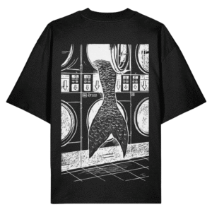 organic-cotton-tshirt-mermaid-spin-design-black